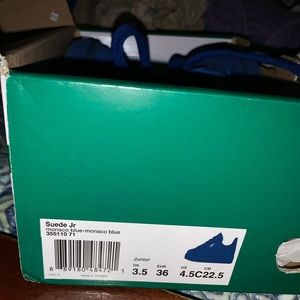 Monaco Blue Suede Pumas